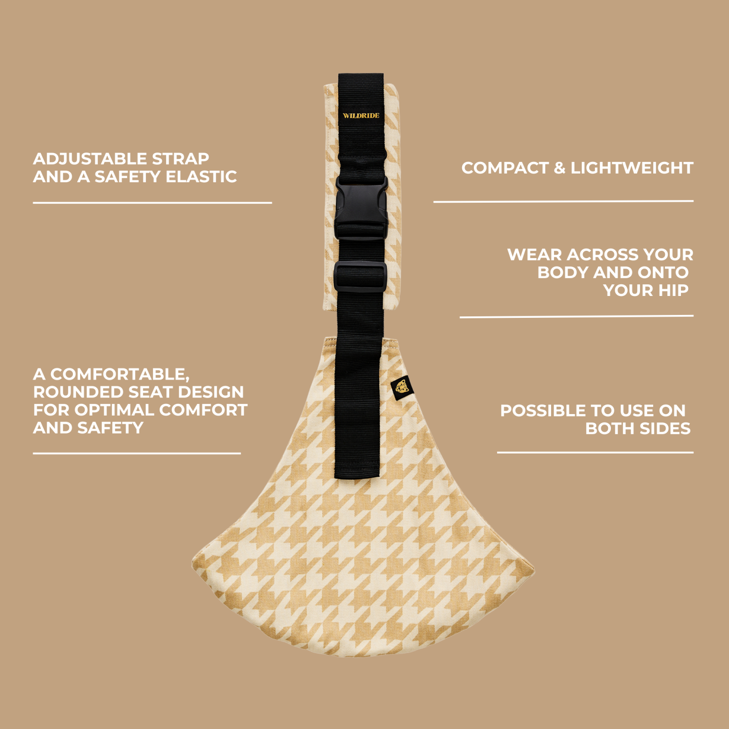 Toddler Carrier Sand Houndstooth
